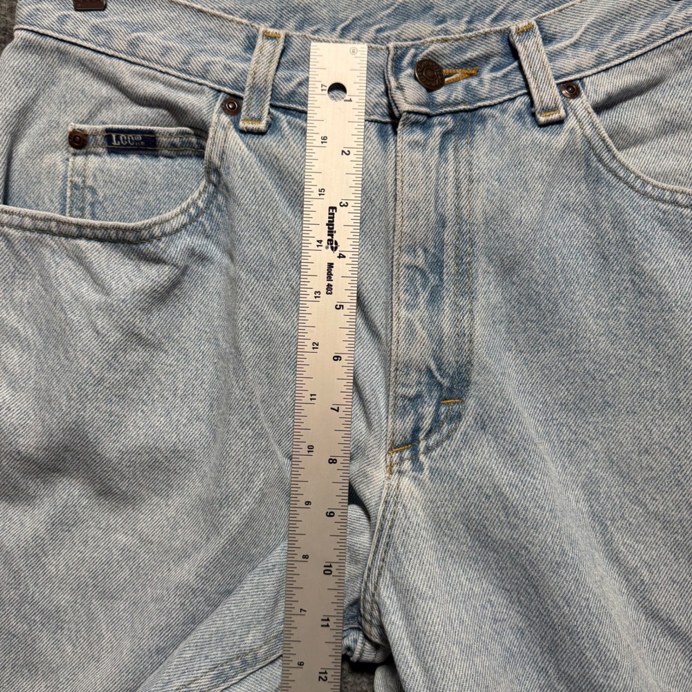 Lee Jeans Mens Vintage 90s Light Wash Straight Leg Denim Jeans 30x31 Light Blue - Picture 10 of 12